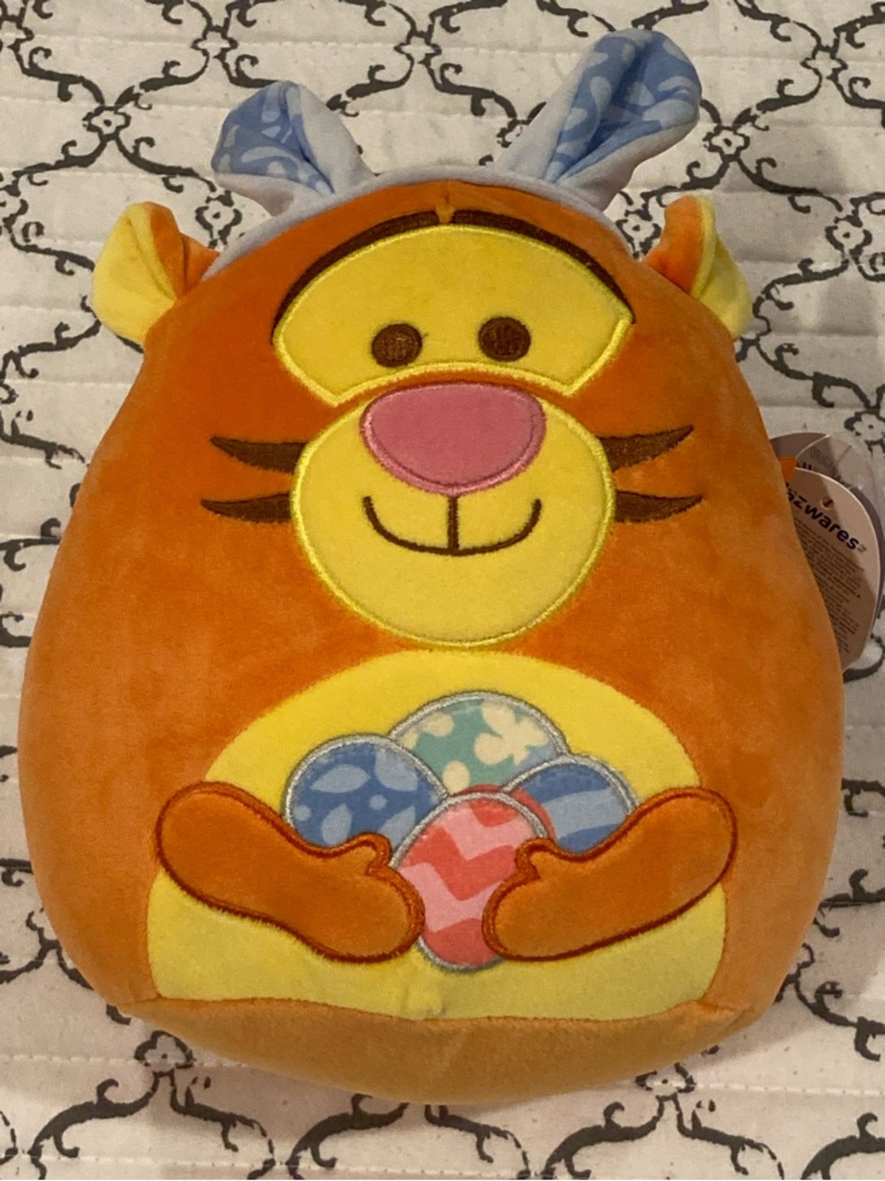 Original Squishmallows Tigger /Disney Easter Edition w/Bunny Ears & Colored Eggs